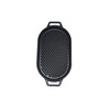 JAQKITU Oval Cast Iron Frying Pan for Steaks and Vegetables
