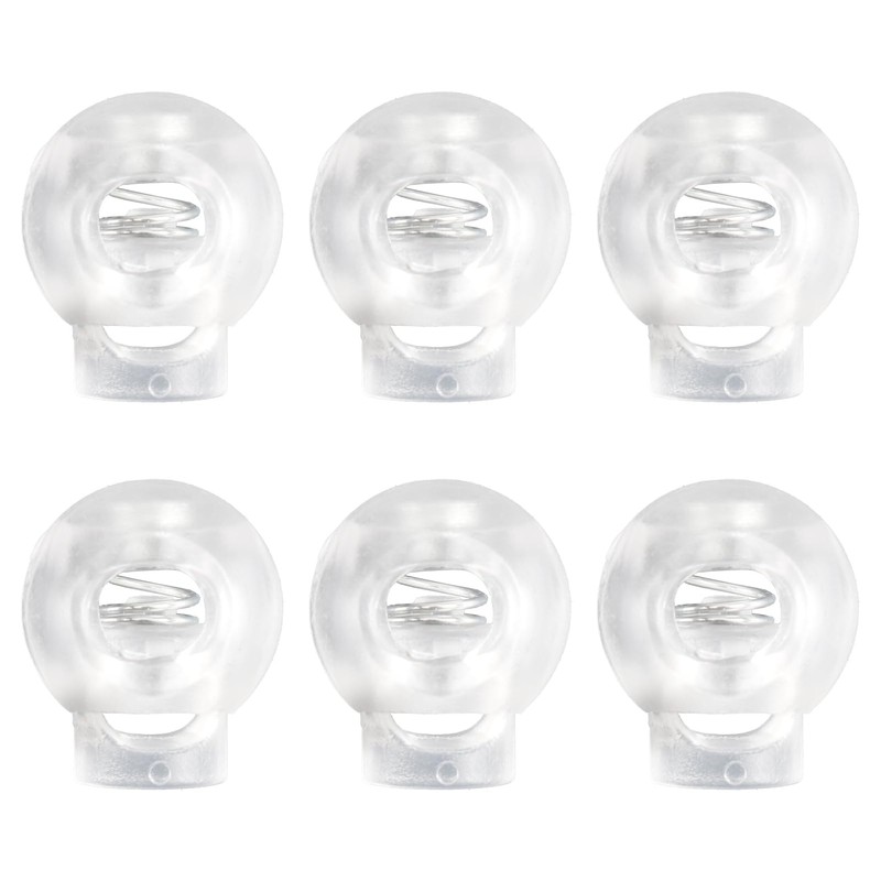 6 Pcs Plastic Cord Lock Stopper End Spring Stop Toggle