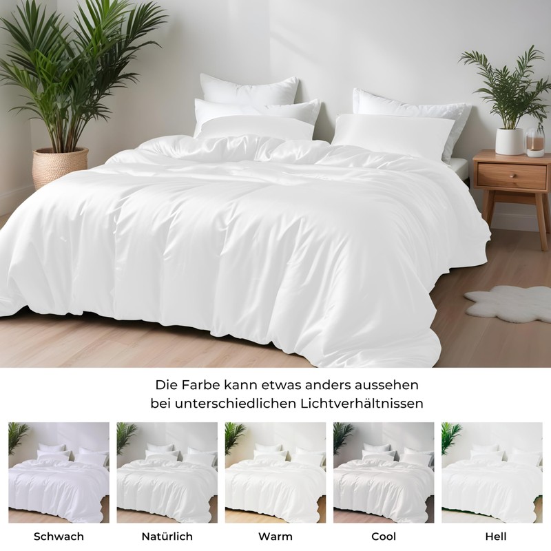 LINENWALAS Bamboo Bed Linen Set, Premium Bamboo Silk Duvet Cover