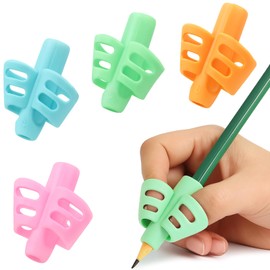 4-Pack Pencil Grips for Kids – Handwriting Trainer & Posture Correction Holder for Toddlers, Preschoolers, and Special Needs Children