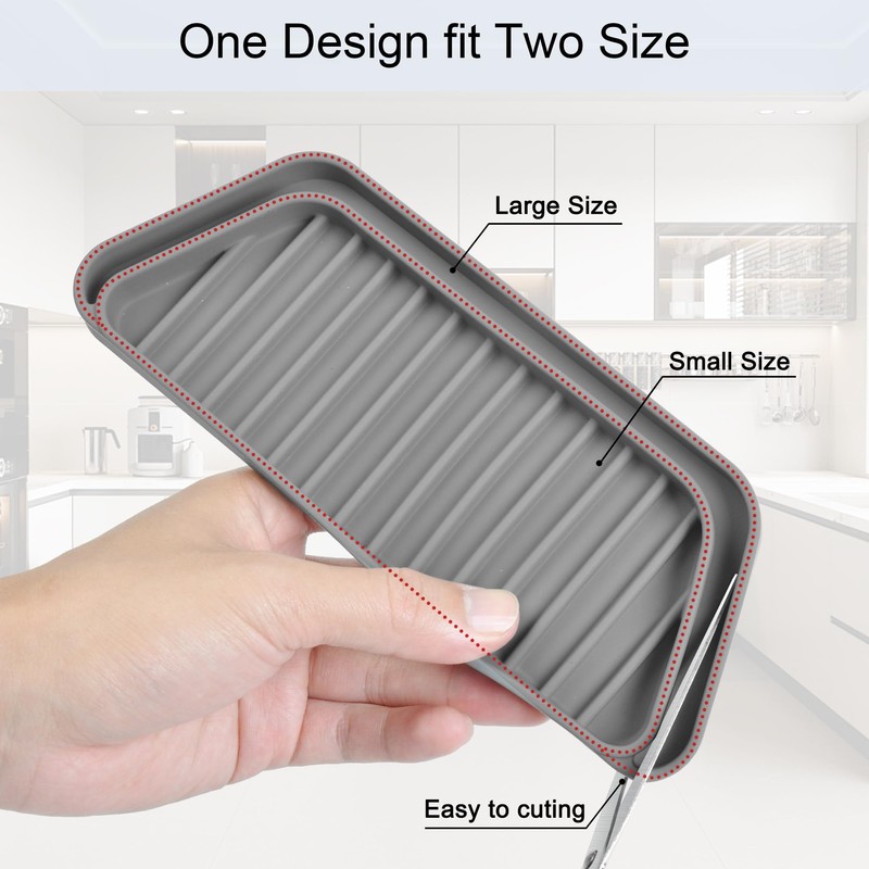 KindGa Refrigerator Drip Catcher Tray,Protector Ice and Water Dispenser Pan,Fridge