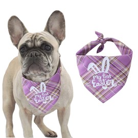 HCYUN 1 x Bandana for Dogs, Triangle Easter Collar for Dogs, Cats, Adjustable, Square, Suitable for Small Medium Large Dogs and Cats