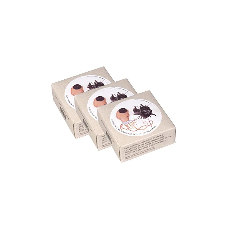 Jose Gourmet Cuttlefish in Ink with Shrimp Pate, 75g 3-Pack