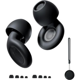 Ear Plugs for Sleeping Noise Cancelling, Perfect -30dB Reusable Hearing Protection EarPlugs in Flexible Silicone for Sleep, Focus, Noise Sensitivity - Black - Color: Black