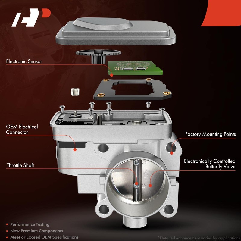 A-Premium - Conjunto de cuerpo de acelerador electrónico compatible con