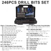 COMOWARE Drill Bit Set, 246 Pcs for Cordless Drill, Drill