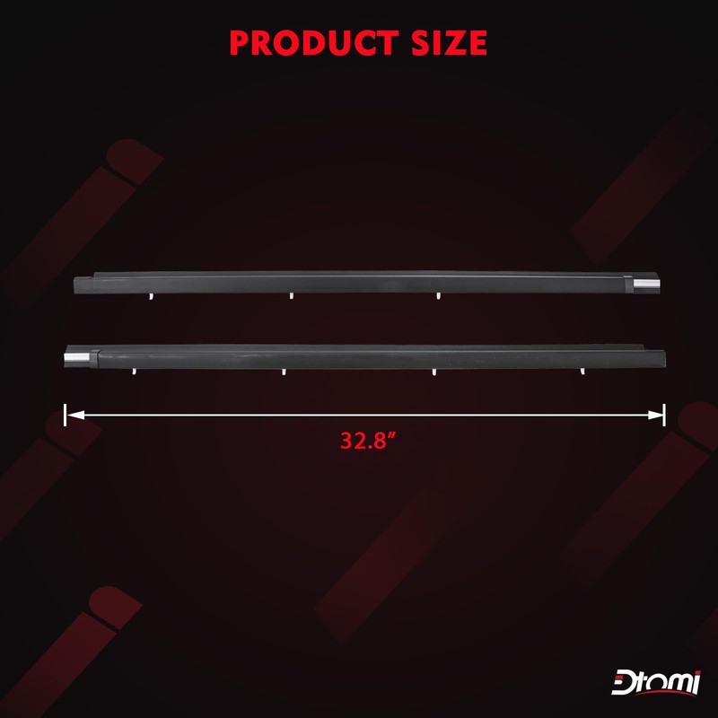 Dtomi Front Door Window Belt Weatherstrip, Moulding Trim Seal Compatible