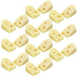 NOELAMOUR Cheese Food Sample Mini Model Emmenthal Real Food Model Display Display Props Figurine (U Shape Cheese, 20 Pieces)
