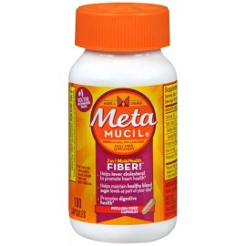 Metamucil Multi-Health Psyllium Fiber Supplement Capsules 100ct