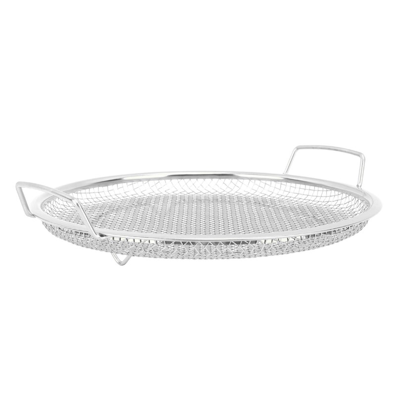 Stainless Steel Fruit Basket Double Handles Metal Mesh Drain Round