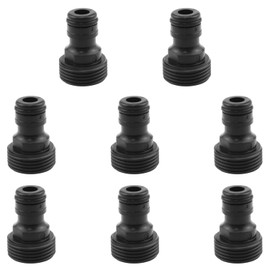 Zangc G3/4 Male Thread Quick Connector Connector Hose Adapter Garden Hose Quick Connector 8PCS (Black)