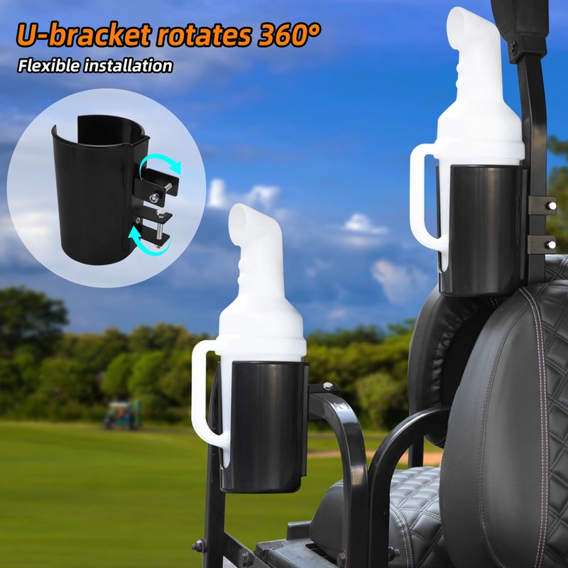 Roykaw Golf Cart Sand Bottle With Holder - Universal Divot