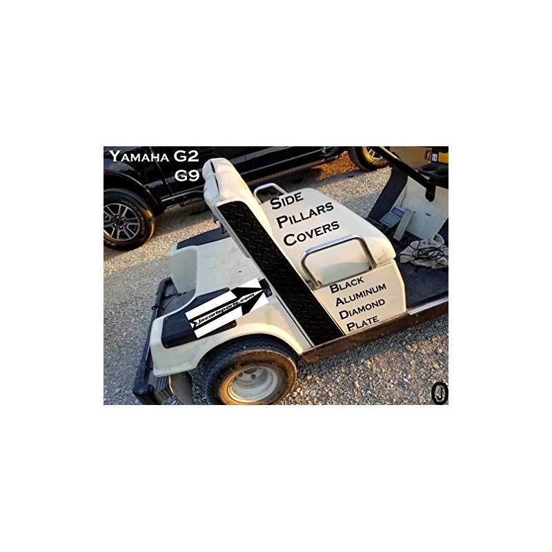 Fits Yamahaa G2/G9 Golf Cart Black Aluminum Diamond Plate Side