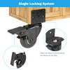 Hirate 4 Pack 2 inch L-Shaped Plate Swivel Caster with