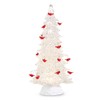 RAZ Imports Lighted Tree with Cardinal Ornaments and Swirling Glitter, 15 inches