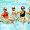 ShinyRelief 4 Pcs Inflatable Glitter Pool Float 30'' Macaron Swim