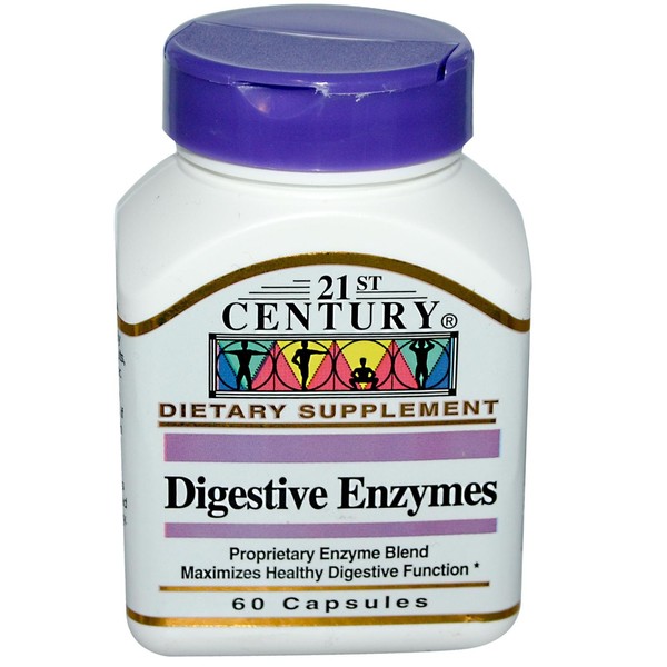 21st Century Digestive Enzymes, 60 Capsules