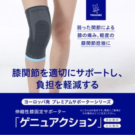 チュアンヌ ゲニュアクション 膝サポーター サイズ5 膝回り 46-49cm ランニングで痛めた膝に