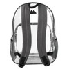 Summit Ridge Waterproof Clear Backpack with Water Bottle Holder Stadium