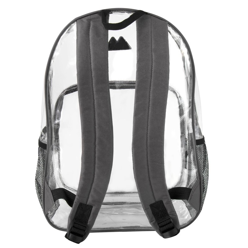 Summit Ridge Waterproof Clear Backpack with Water Bottle Holder Stadium