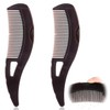 Heyumybit Dandruff Comb,2 Pcs Hollow Tooth Comb for Dandruff Removal,Pressable
