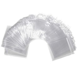 Cinece Plastic Mini Small Bags, Transparent, Thick, Clear, 3.1 x 4.7 inches (8 x 12 cm), 50 Pieces