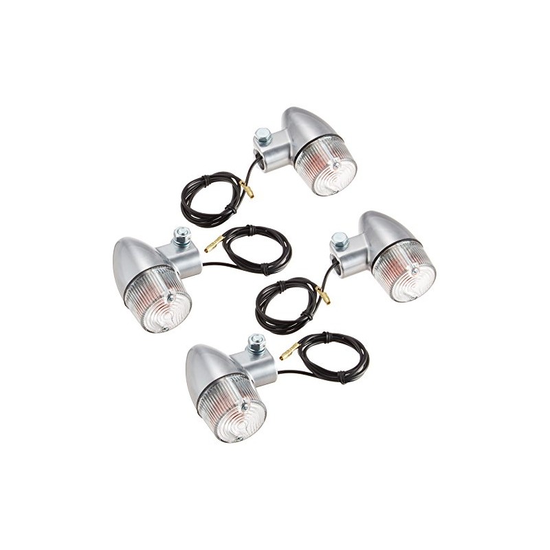 キタコ(KITACO) ウインカーキット YB-1/YB-1FOUR ロケット(ミニ)/アルミ地/クリア 830-0402033