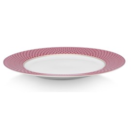 PIP STUDIO 51001296 Flower Festival Scallop Plate Dark Pink 26.5 cm (Pack of 1)