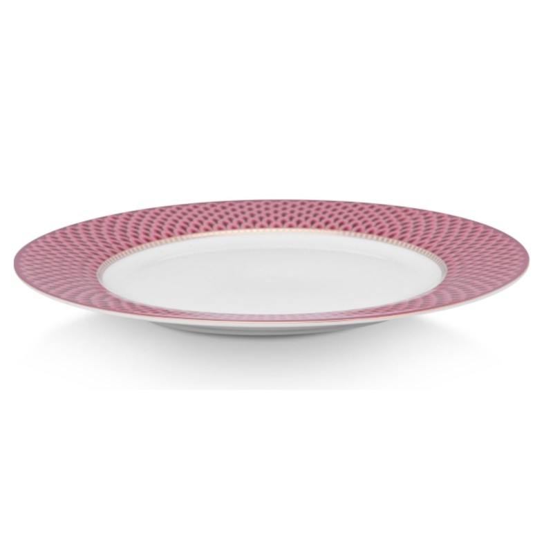 PIP STUDIO 51001296 Flower Festival Scallop Plate Dark Pink 26.5