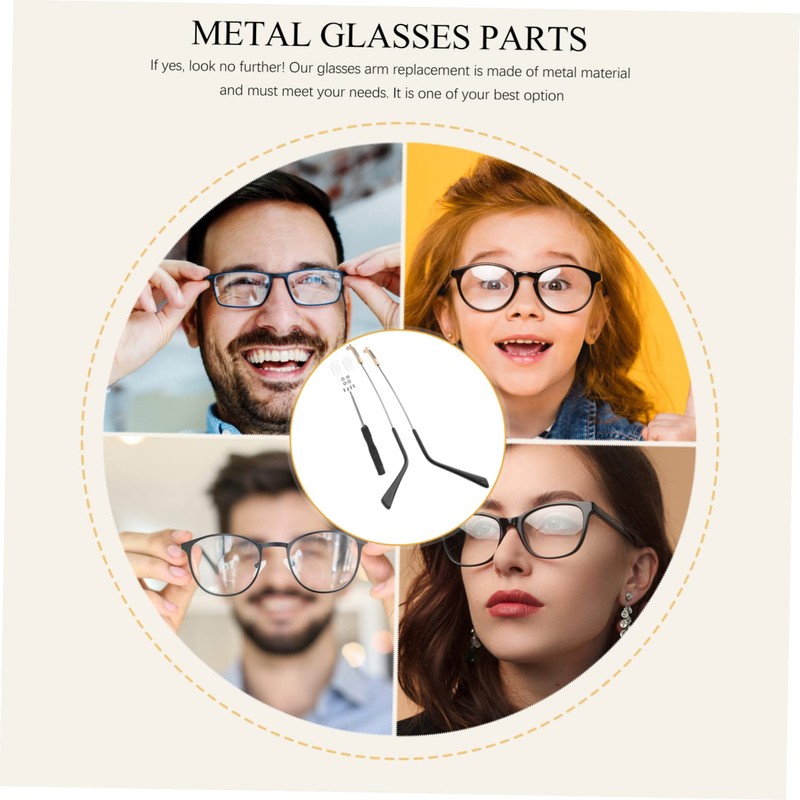LALAFINA Metal Glasses Replacement Temple Arms Non Slip Lightweight Eyeglass