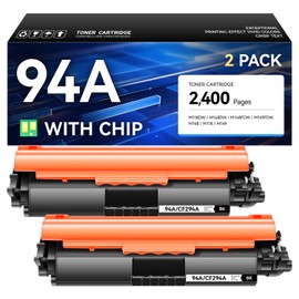 94A Toner Cartridge Black 2-Pack with Chip High Yield Replacement for HP 94A CF294A 94X CF294X Toner Compatible with HP LaserJet Pro MFP M148dw M148fdw M118dw Printer Ink M148 M118 M149 Series Copier