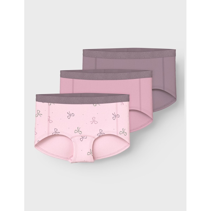 NAME IT Girls Nkfhipster 3P Barely Pink Bow Noos, Barely