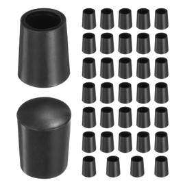 sourcing map 36pcs Round Chair Leg Caps 8mm/0.3" PVC Chair Leg Floor Protectors Non-Slip Chair Feet Covers for Hardwood Floors Furniture Protectors, Black