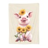 amepay Cute Pig Sunflower Blanket Gifts for Adults Kids Cartoon