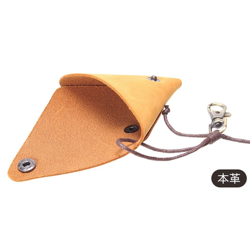 GoodsLand GD-TRICOIN-CA [Genuine Leather] Triangular Leather Coin Purse, Genuine Leather,