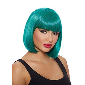 Dreamgirl Women's Mid-Length Teal Bob Wig, One Size