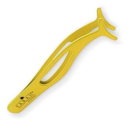 F.A.R.A.H False Eyelashes Placement Applicator Tool - Eyelash Extension Tweezers Remover Clip Tweezers Nipper (Marigold Yellow)