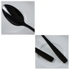 Vababa 8-Piece Black Stainless Steel Coffee Spoons, Mirror Finish Mini