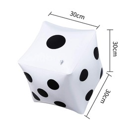 CCINEE 13.8 inch Giant Inflatable Dice Pool Toy for Lawn Games Outdoor Floor Games，Pack of 1