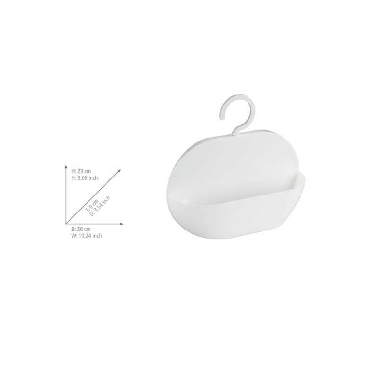 Wenko Shower Caddy Cocktail in White, Polystyrene/ABS 9 x 26