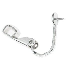 Dreambell 925 Sterling Silver 4mm Pearl Cup Pin Leveback Clip On Non-Pierced Earring Connector