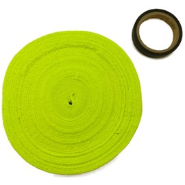 phalatina Thin Fiber Towel Grip Tape, Plenty of 32.8 ft (10 m), Badminton, Tennis, Squash, End Tape, Wrap Around 15 Times (Fluresent Green)