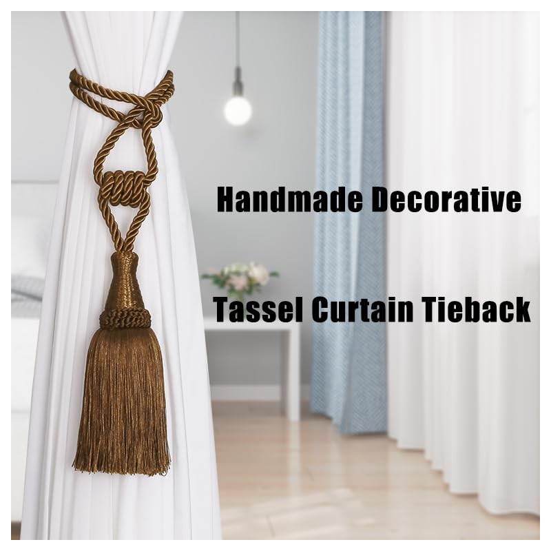 BEL AVENIR Curtain Tiebacks Handmade Holdbacks for Curtains Drape Decorative