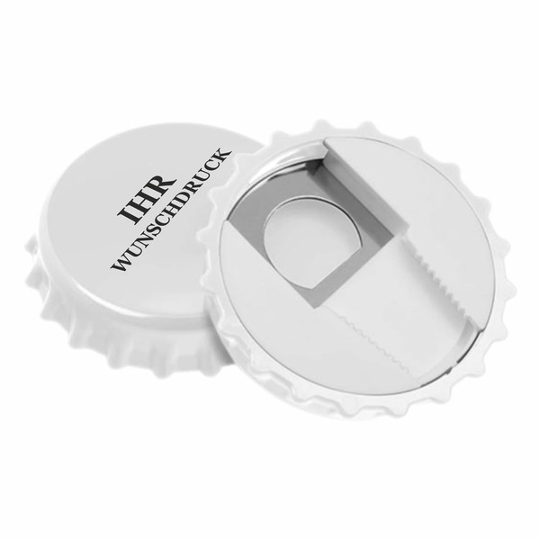 #teamludorf Personalised Bottle Cap Bottle Opener White - 84 mm