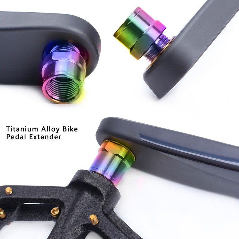 Bicycle Pedal Extender Titanium Alloy Bike Pedal Extension Shaft for