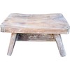 GURU SHOP Stool Footstool Antique White Model 9 17 x
