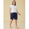 Latuza Women's Soft Sleep Pajama Shorts L Navy