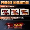 ZDEERAOTO Rear Bumper Reflector Light Fog Light DRL Lamp Feature