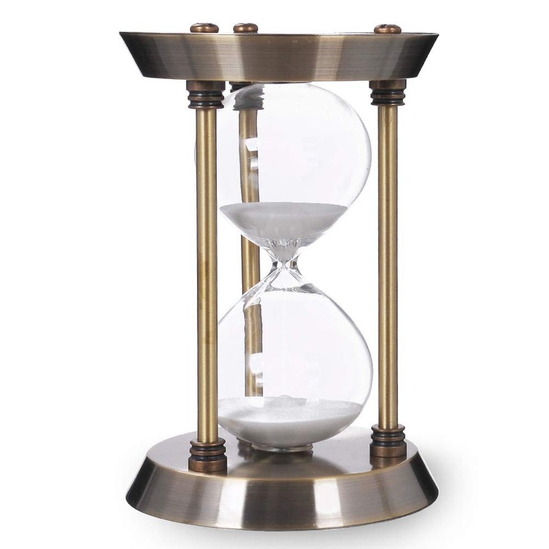 60 Minute Hourglass Sand Timer with Metal Frame, Big Size