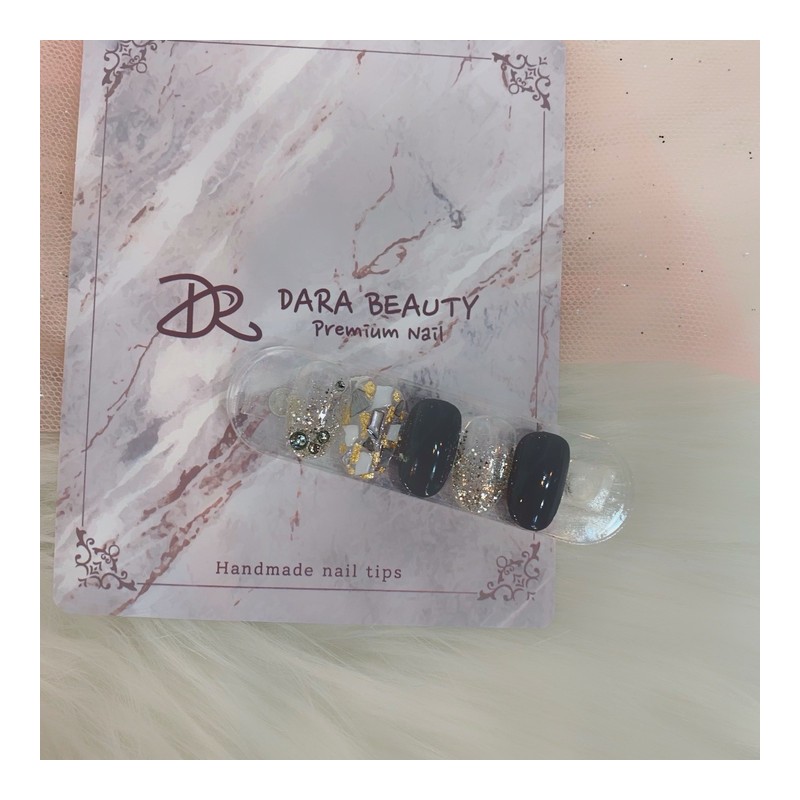 [Handmade nail tip] Stone gradient mother-of-pearl nails / [수제네일팁] 스톤그라데이션